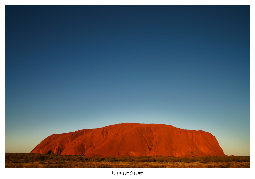 Uluru, Northern Territory, Australia at Sunset